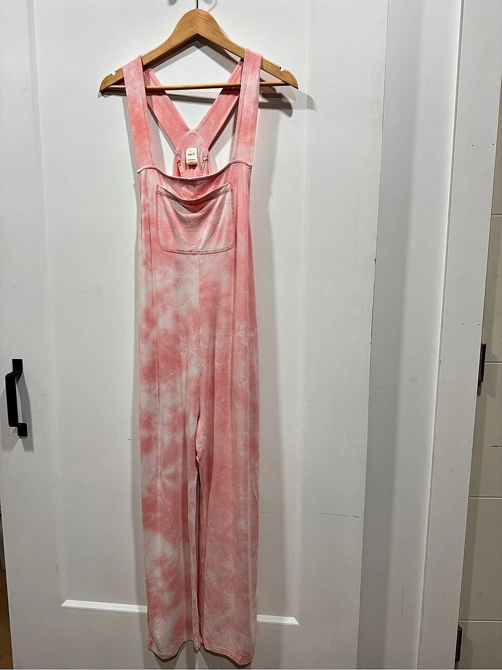 Smash & Tess Tie-Dye Wide Leg Jumpsuit in Pink Size Small